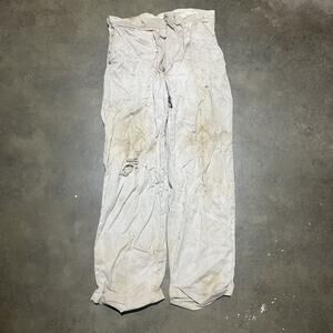 Vintage 50s Grey Sail Cloth Sanforized Cotton Chinos 30x29